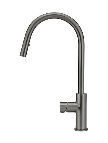 Round Piccola Pull Out Kitchen Mixer Tap - Pinless Handle Shadow