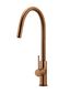 Round Piccola Pull Out Kitchen Mixer Tap  Lustre Bronze