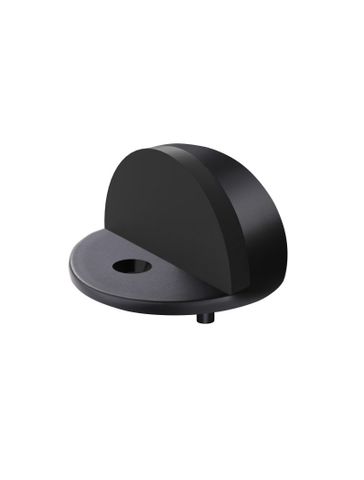 Round Half Moon Door Stop  Matte Black