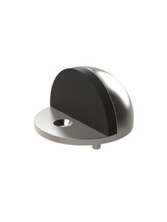 Round Half Moon Door Stop  Chrome