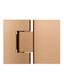 Glass to Glass Shower Door Hinge Lustre Bronze