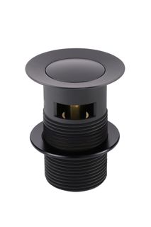 Basin Pop Up Waste 32mm - Overflow / Slotted  Matte Black