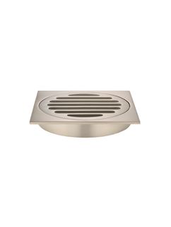 Square Floor Grate Shower Drain 100mm outlet  Champagne