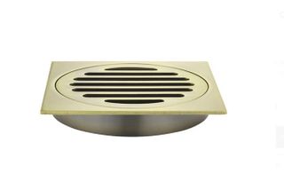 Square Floor Grate Shower Drain 100mm outlet  Tiger Bronze