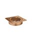 Square Floor Grate Shower Drain 80mm outlet  Lustre Bronze