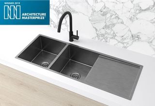 Kitchen Sink - Drainboard Double Bowl 1160*440*200 Gunmetal