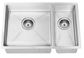 Kitchen Sink - One & Half Bowl 670 x 440  Brushed Nickel