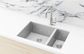 Kitchen Sink - One & Half Bowl 670 x 440  Brushed Nickel