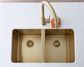 Kitchen Sink - Double Bowl 760 x 440  Brushed Bronze Gold