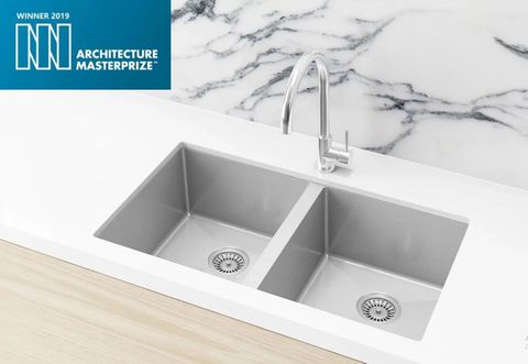 Kitchen Sink - Double Bowl 760 x 440  Brushed Nickel