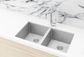 Kitchen Sink - Double Bowl 760 x 440  Brushed Nickel