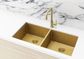 Kitchen Sink - Double Bowl 860 x 440  Brushed Bronze Gold