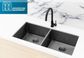 Kitchen Sink - Double Bowl 860 x 440  Gunmetal