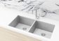 Kitchen Sink - Double Bowl 860 x 440  Brushed Nickel