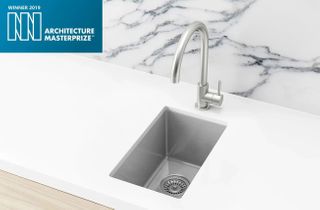 Bar Sink - Single Bowl 382 x 272  Brushed Nickel