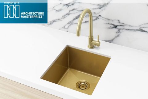 Kitchen Sink - Single Bowl 380 x 440  Brushed Bronze Gold
