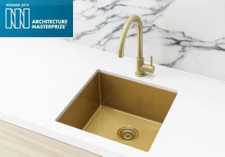 Kitchen Sink - Single Bowl 450 x 450  Brushed Bronze Gold