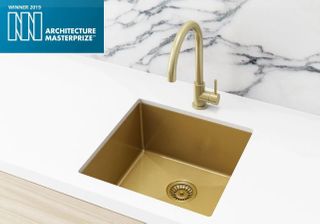 Kitchen Sink - Single Bowl 450 x 450  Brushed Bronze Gold