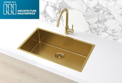 Kitchen Sink - Undermount Single Bowl 760*440*200 Brushed Bronze Gold