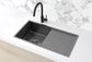 Kitchen Sink - Drainboard Single Bowl 840*440*200 Gunmetal