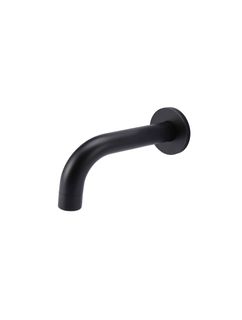 Round Curved Spout 130mm  Matte Black