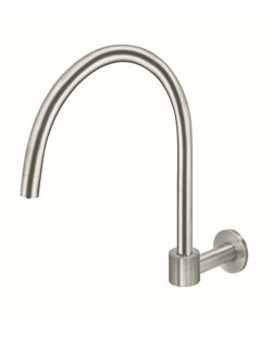 Round High-Rise Swivel Wall Spout Brushed Nickel