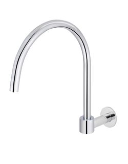 Round High-Rise Swivel Wall Spout Chrome