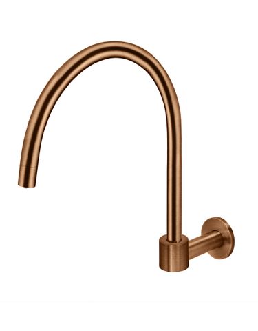 Round High-Rise Swivel Wall Spout Lustre Bronze