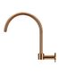 Round High-Rise Swivel Wall Spout Lustre Bronze