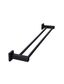 Square Double Towel Rail 600mm  Matte Black