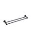 Round Double Towel Rail 600mm  Matte Black