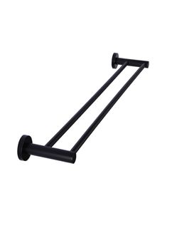 Round Double Towel Rail 900mm  Matte Black