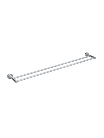 Round Double Towel Rail 900mm  Chrome