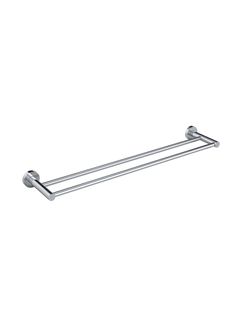 Round Double Towel Rail 600mm  Chrome