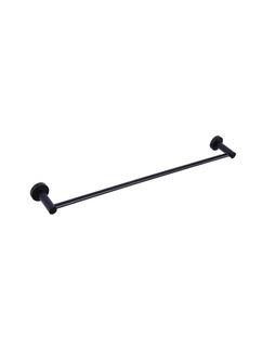 Round Single Towel Rail 600mm  Matte Black