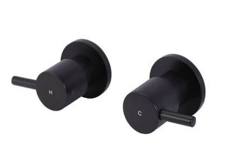 Round Quarter Turn Wall Top Assemblies  Matte Black