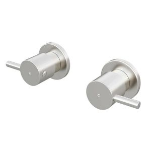 Round Quarter Turn Wall Top Assemblies  Brushed Nickel