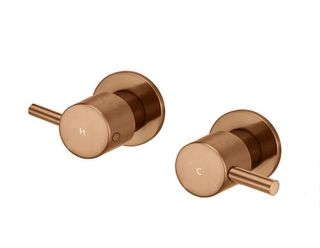 Round Quarter Turn Wall Top Assemblies  Lustre Bronze