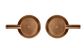 Round Quarter Turn Wall Top Assemblies  Lustre Bronze