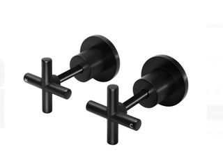 Cross Handle Jumper Valve Wall Top Assemblies  Matte Black