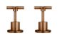 Cross Handle Jumper Valve Wall Top Assemblies  Lustre Bronze