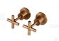 Cross Handle Jumper Valve Wall Top Assemblies  Lustre Bronze