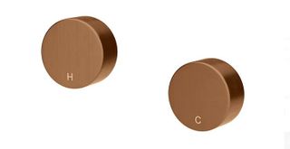 Circular Wall Taps  Lustre Bronze