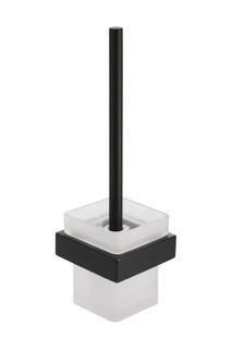 Square Toilet Brush & Holder  Matte Black