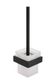 Square Toilet Brush & Holder  Matte Black