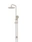 Round Combination Shower Rail 200mm Rose, Three Function Hand Shower  Brushed Ni