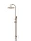 Round Combination Shower Rail 200mm Rose, Single Function Hand Shower  Champagne