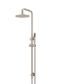 Round Combination Shower Rail 200mm Rose, Single Function Hand Shower  Champagne