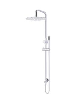 Round Combination Shower Rail, 300mm Rose, Single Function Hand Shower Chrome