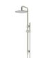 Round Combination Shower Rail, 300mm Rose, Single Function Hand Shower  Brushed